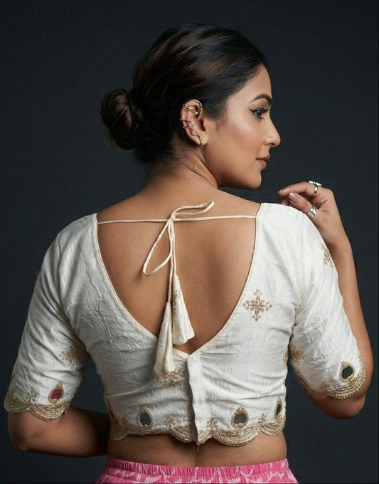 Standing Out - Fendy V Neck Silk Blouse