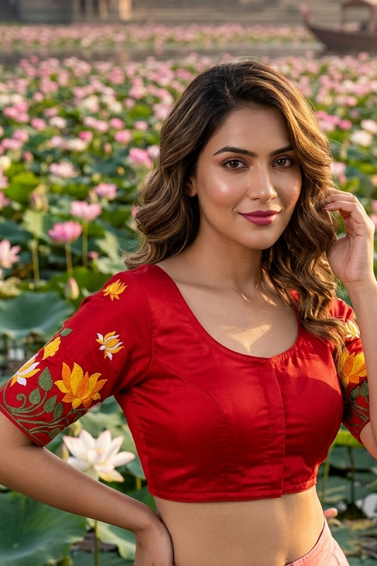 Lost in Lotus -Designer Blouse