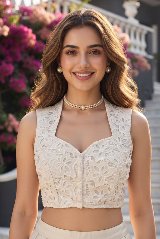 Camellia Bloom -Crochet Blouse
