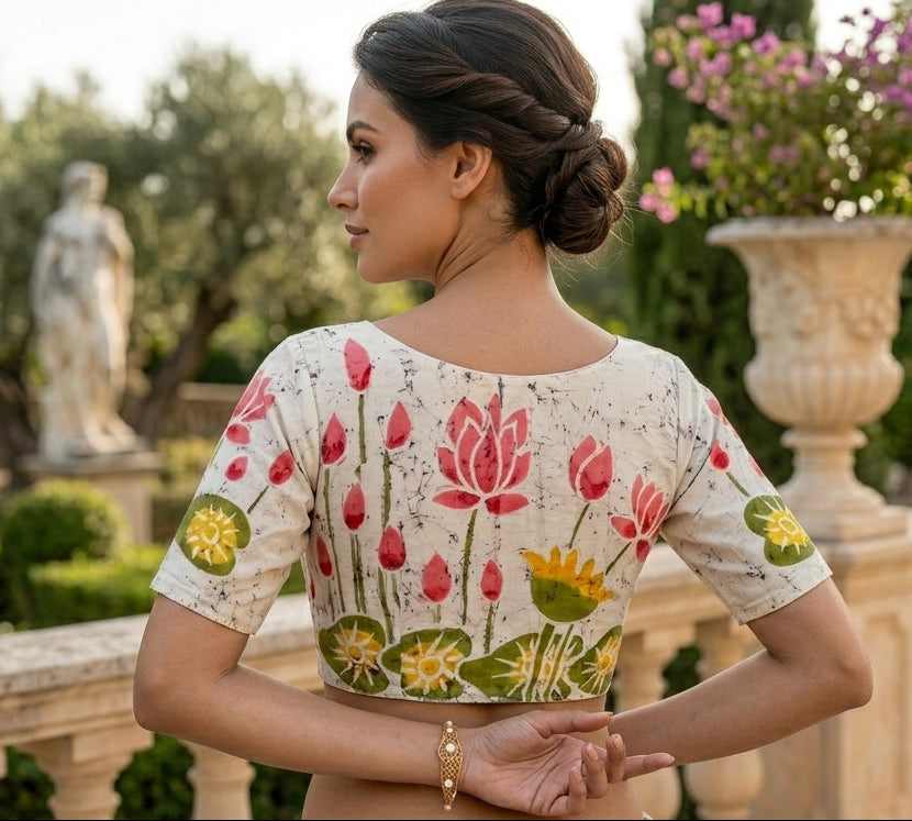 Lotus Batik -Designer Blouse