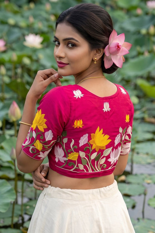 Lost in Lotus -Designer Blouse