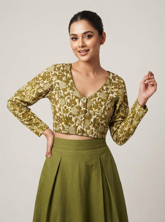 Wrapped In Dreams Ajrakh Cotton Blouse
