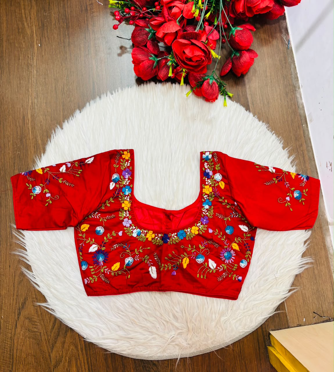 Floral Symphony Handwork Blouse