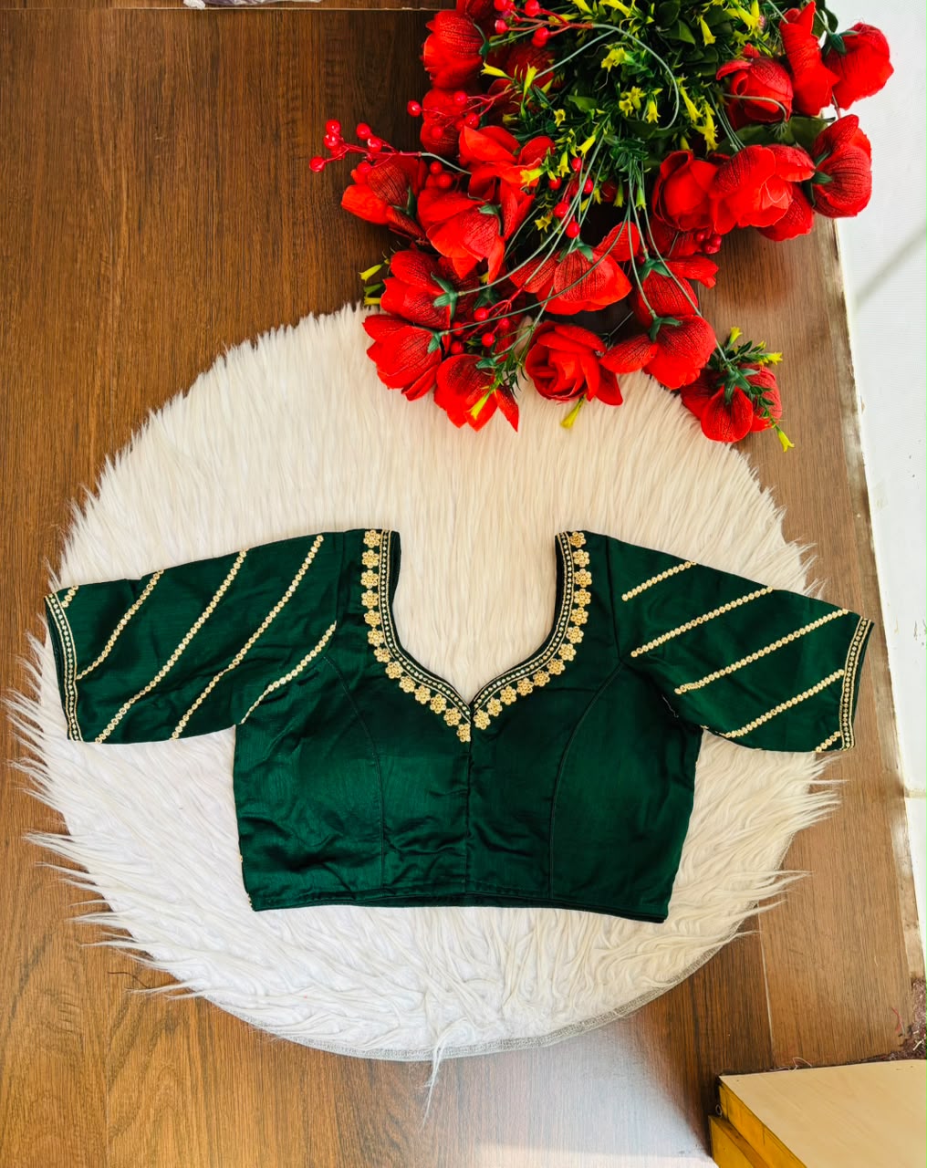 Elegance Becomes Art Vichitra Silk Blouse