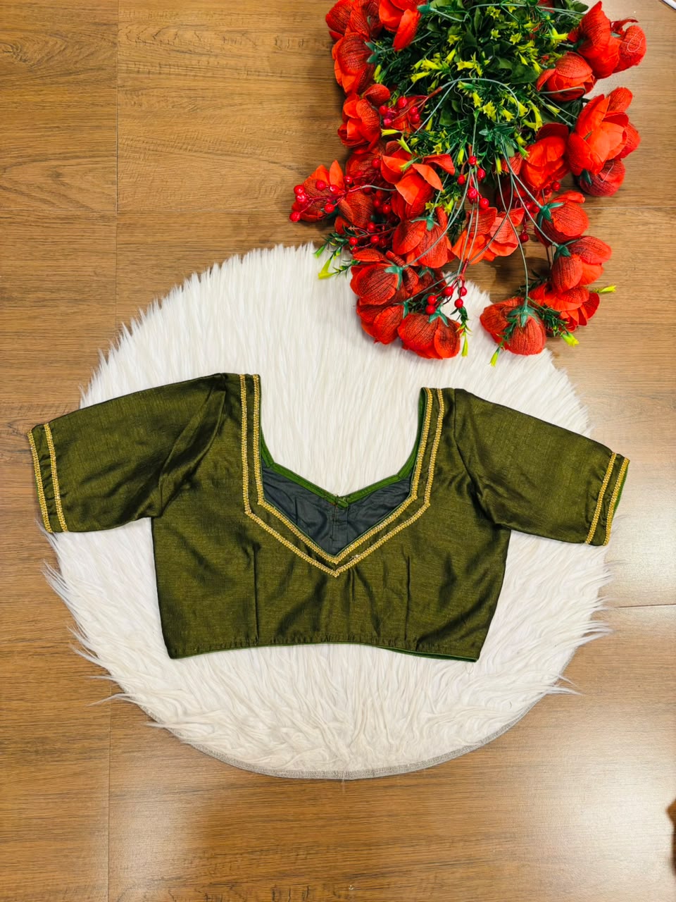 Infinite Glam Vichitra Silk Blouse