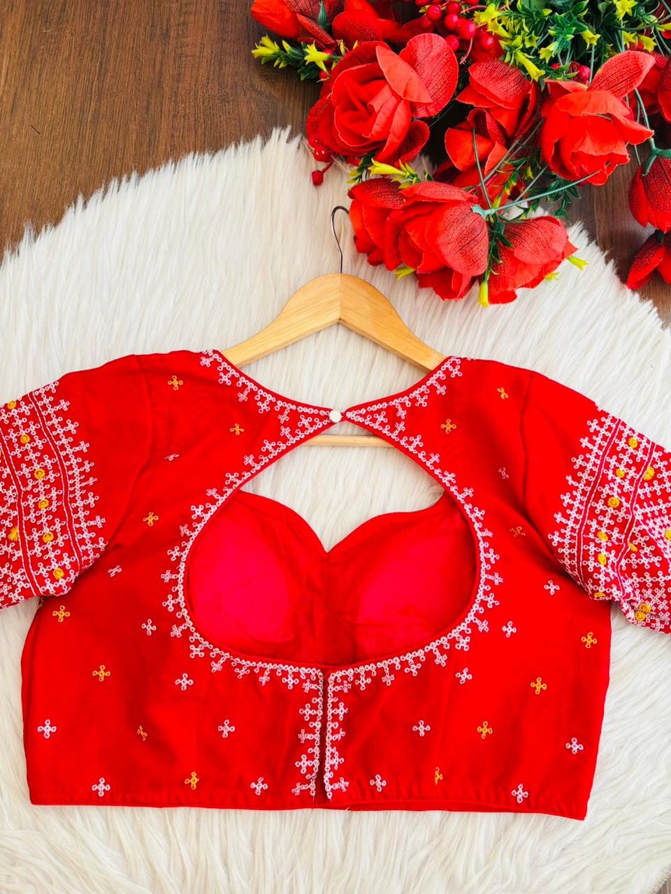 Petal Thread Embroidery Blouse