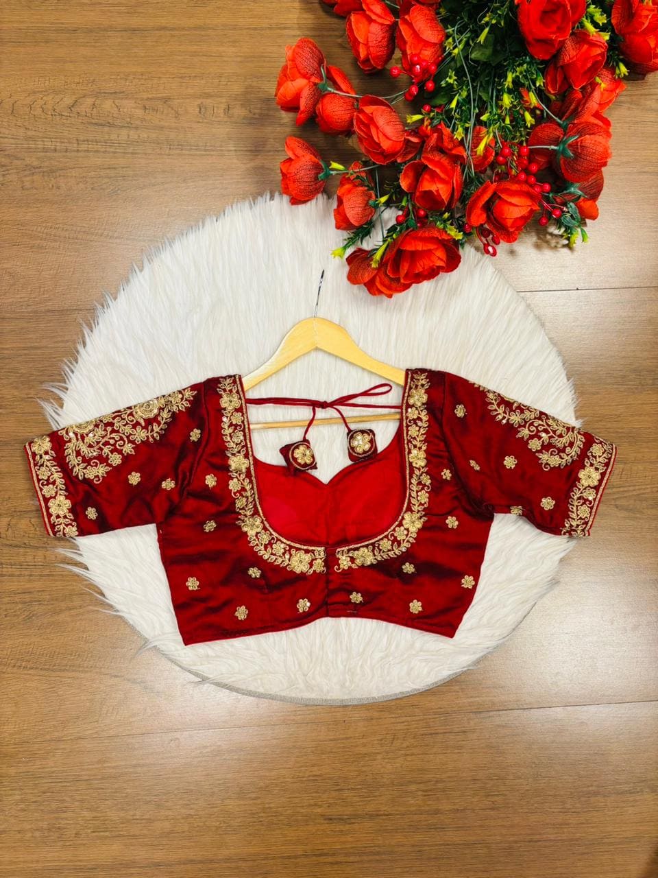 Emerald Vine Zari New Designer Blouse