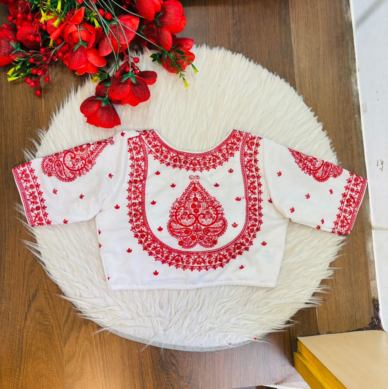 Portrait of Royalty Vichitra Silk Blouse