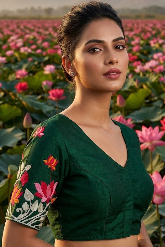 Lost in Lotus -Designer Blouse