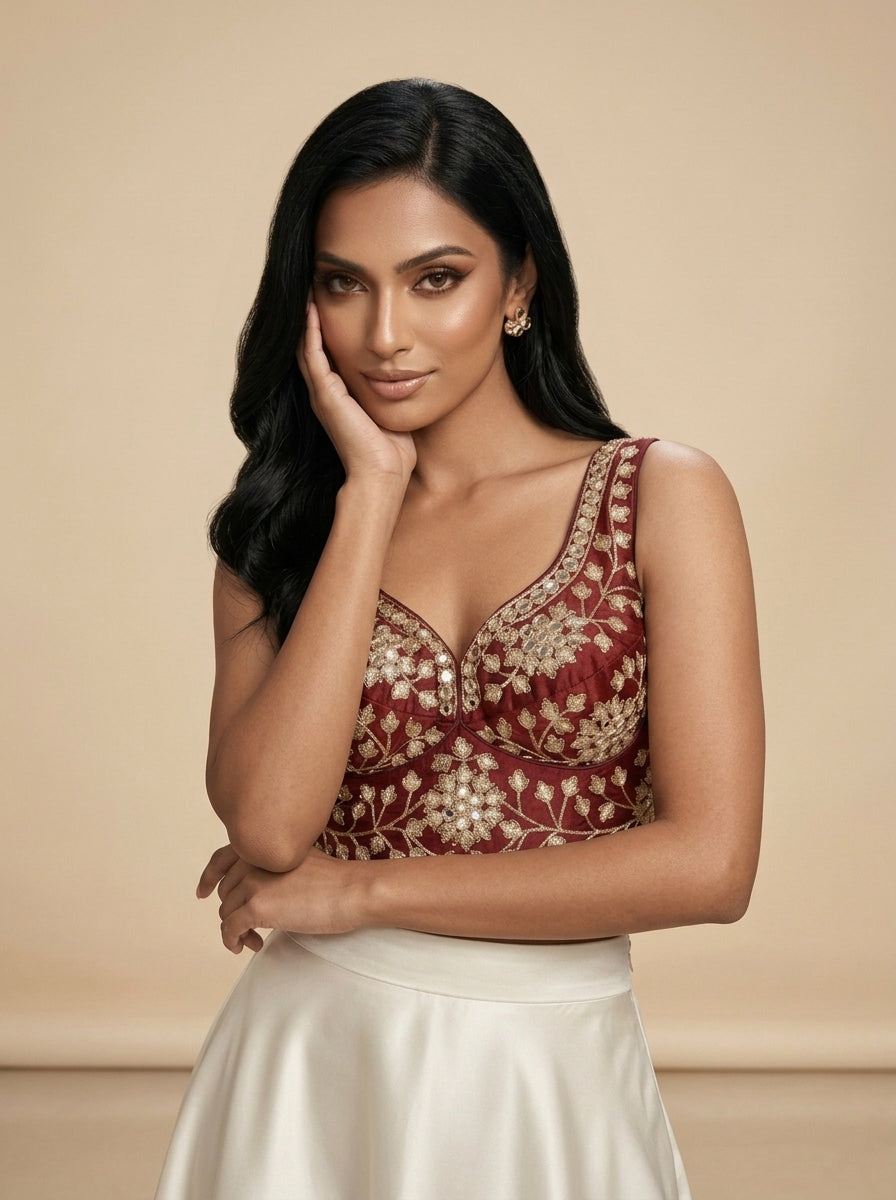 Stardust Royale Rangoli Silk Designer Blouse