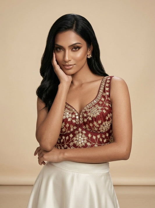 Stardust Royale Rangoli Silk Designer Blouse