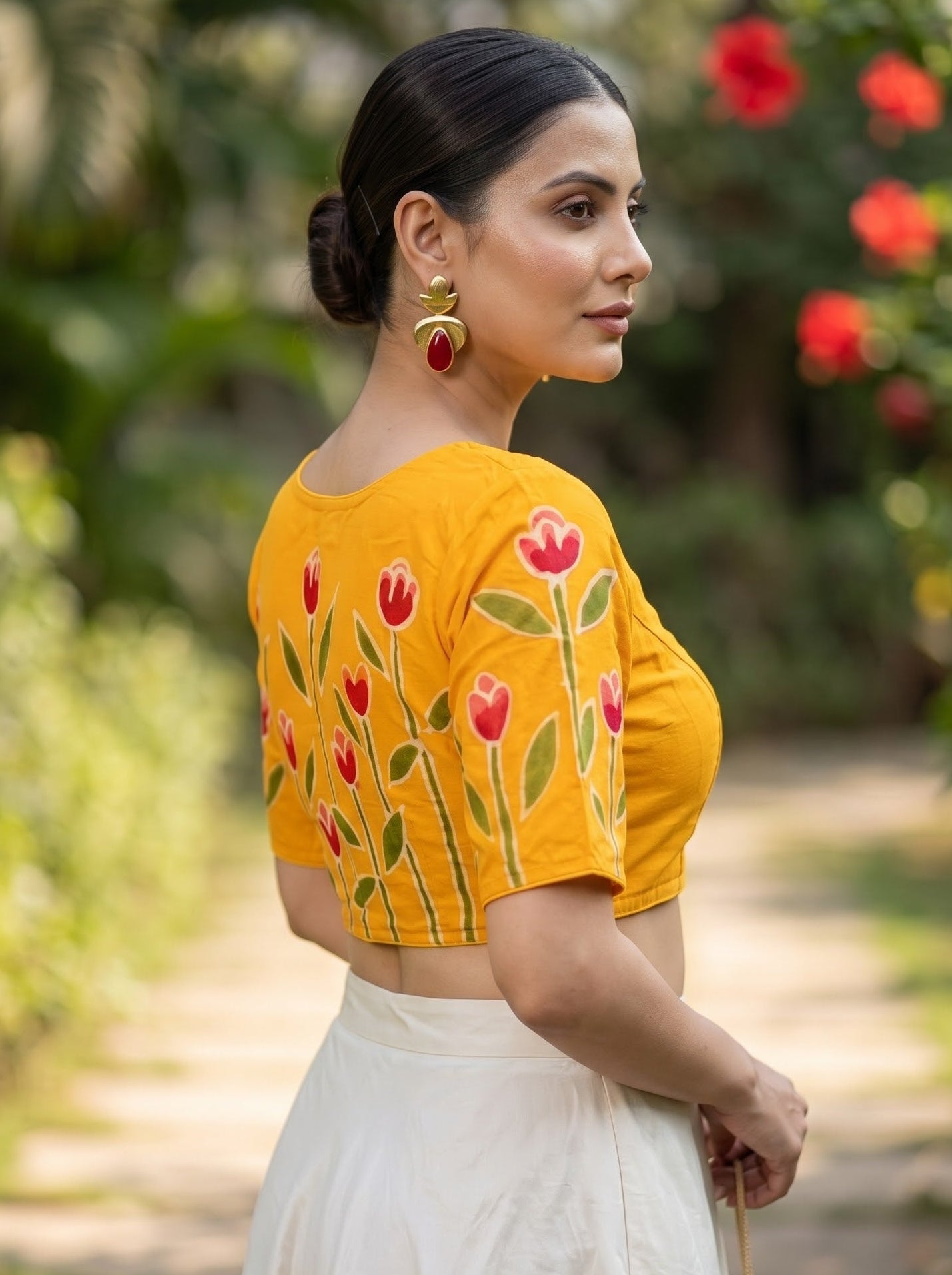 Tulip Charm Batik Blouse