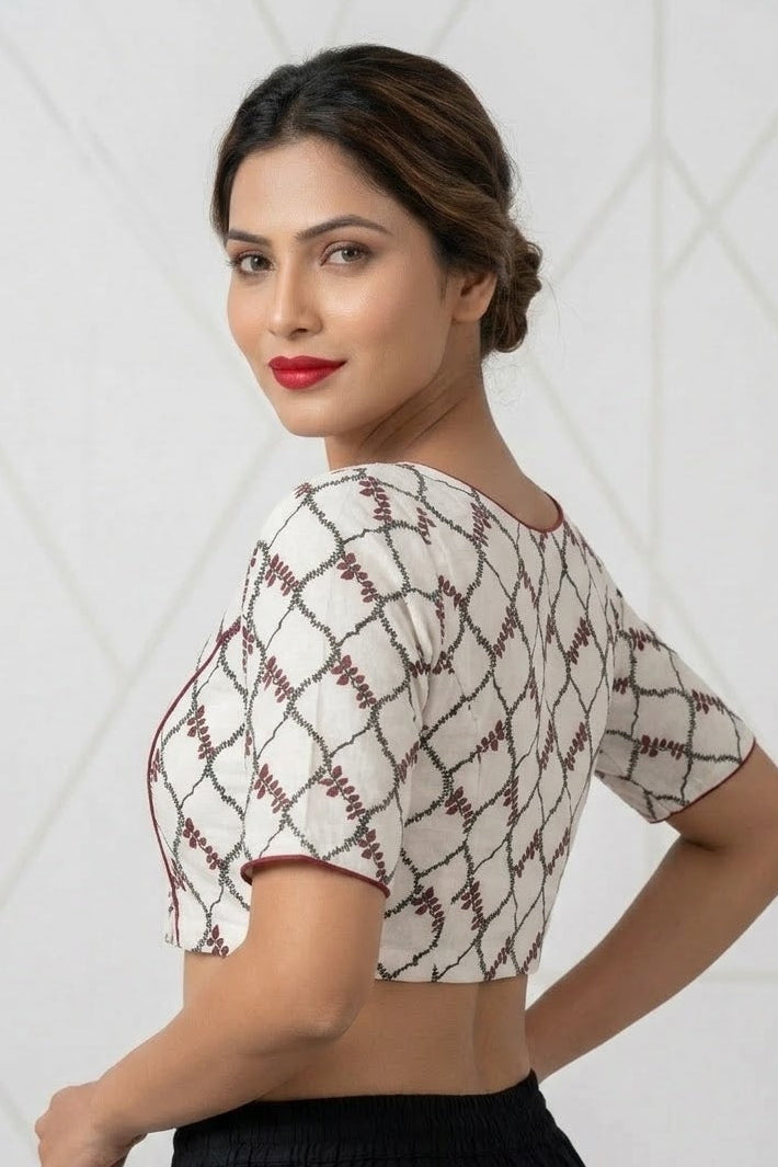 Signature Print Cotton Blouse