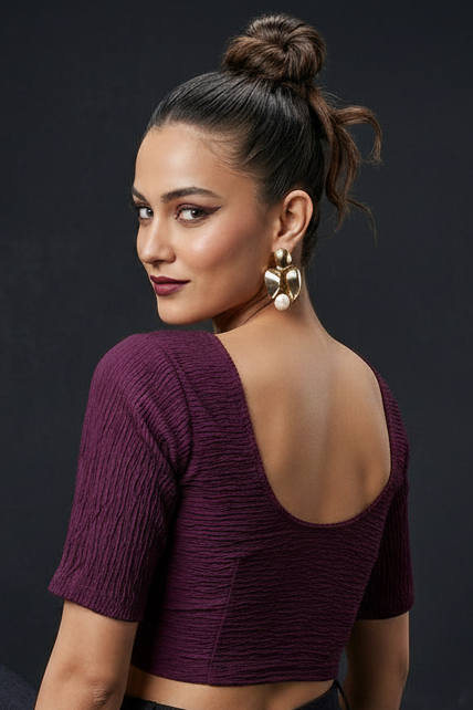 Pure Form-Stretchable Knitted Blouse