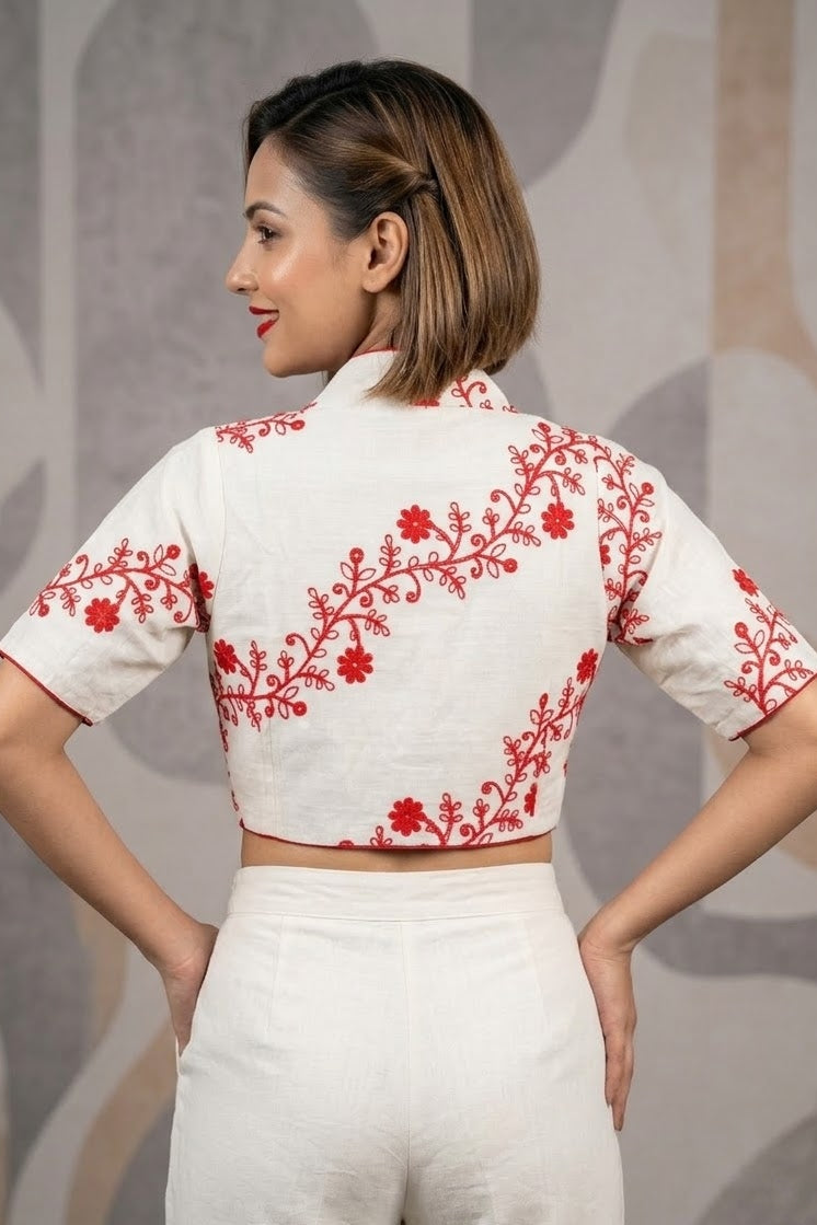 Royal Vine Embroidery - Designer Blouse