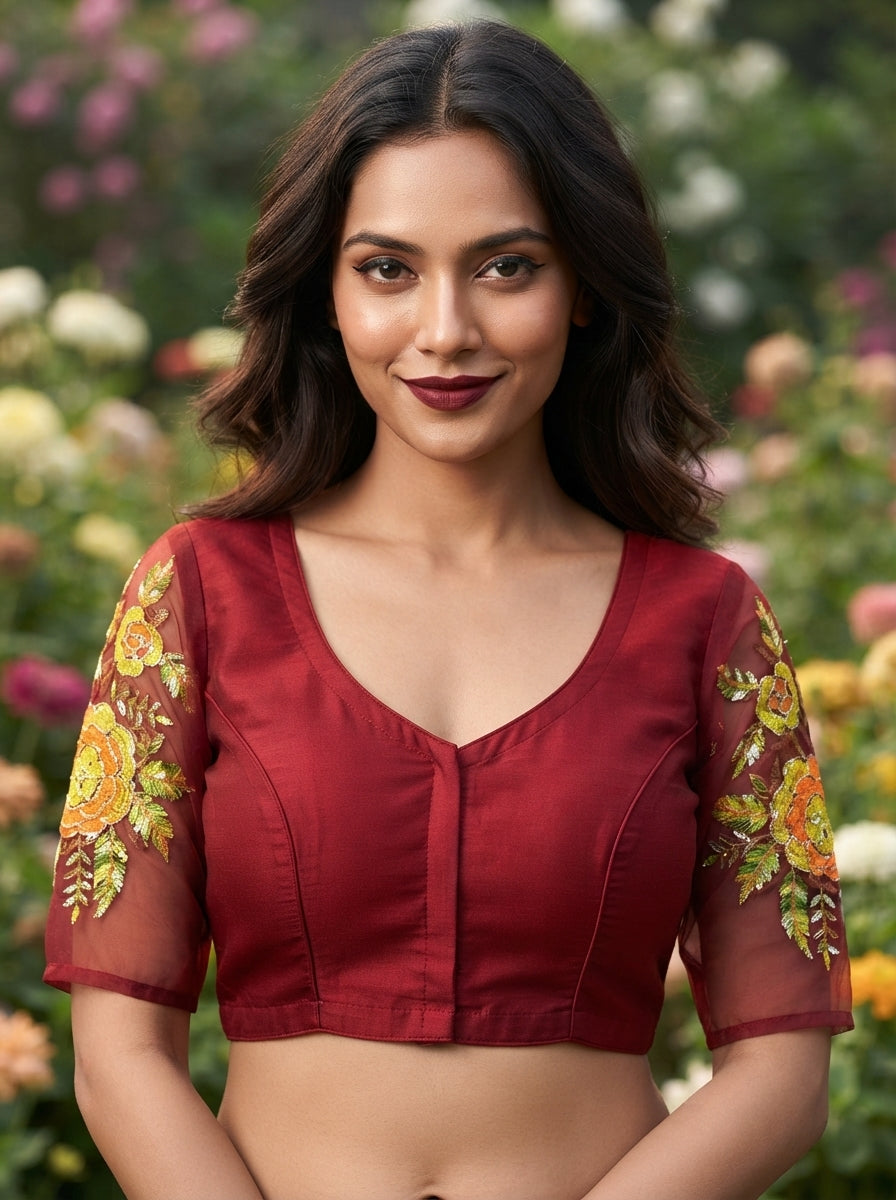 Threads of Flowers -Designer Blouse
