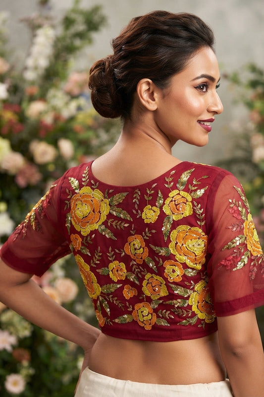 Threads of Flowers -Designer Blouse