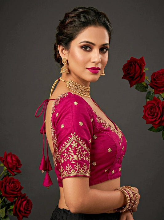 The Secret Leaf (Vichitra Silk Blouse)