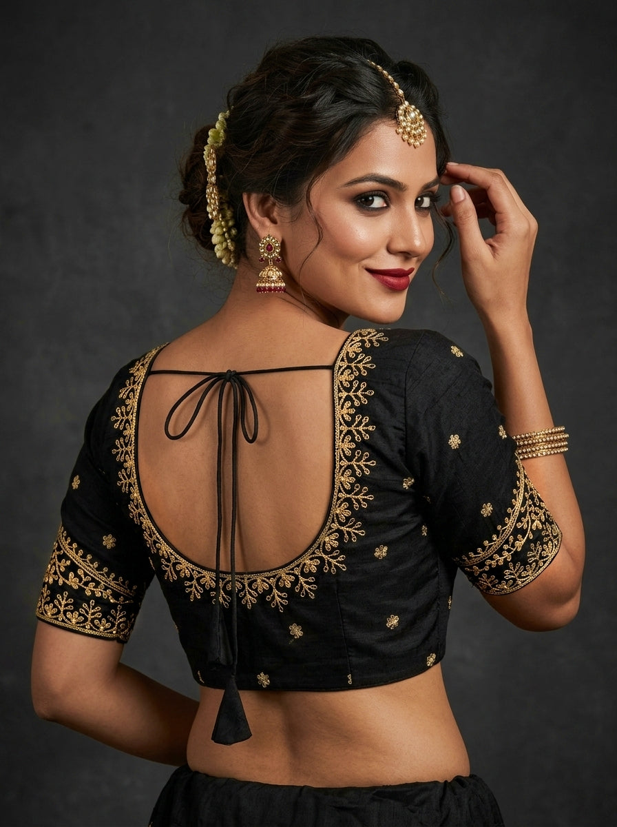 The Secret Leaf (Vichitra Silk Blouse)