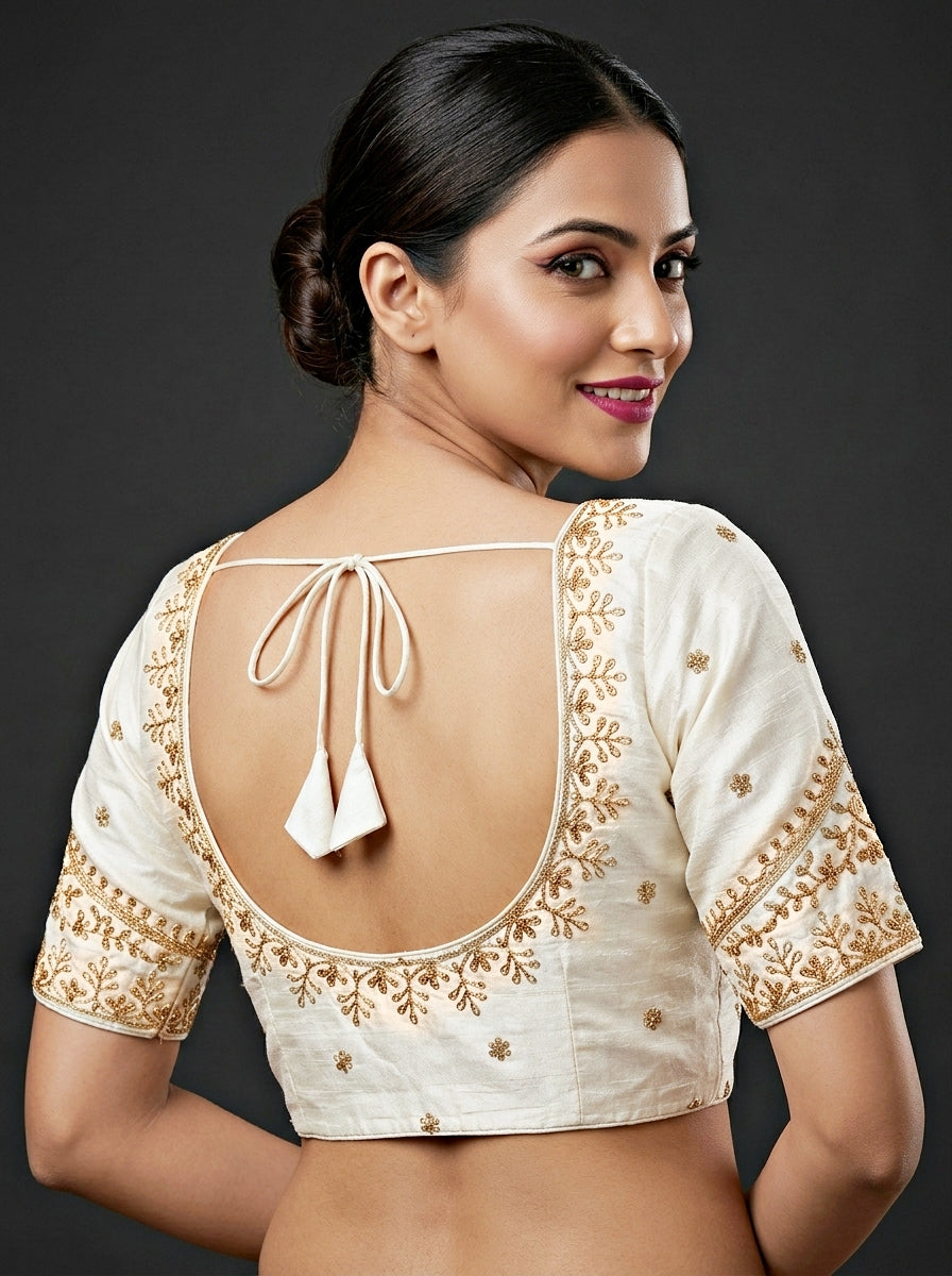 The Secret Leaf (Vichitra Silk Blouse)