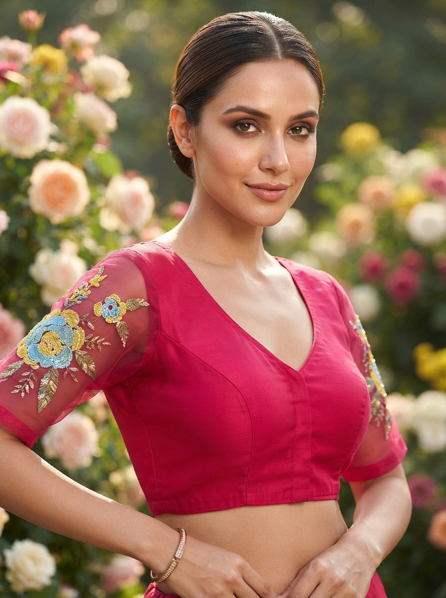 Threads of Flowers -Designer Blouse