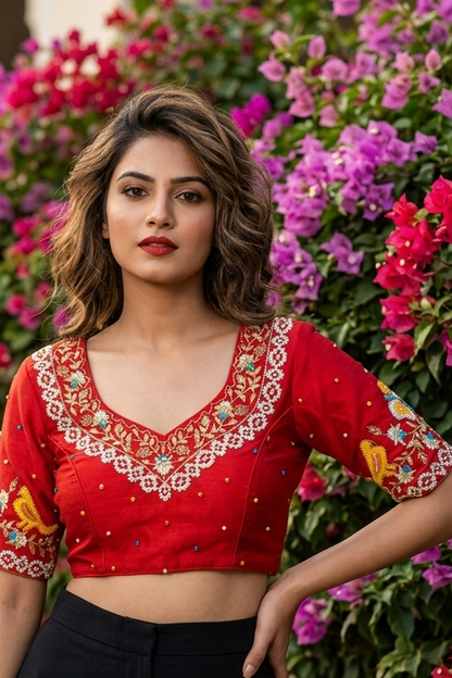 Already Famous-(Vichitra Silk Blouse)