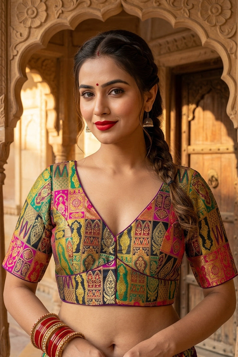 Heart Of Gold-Designer Blouse
