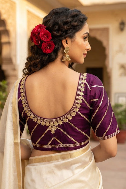 Elegance Becomes Art Vichitra Silk Blouse