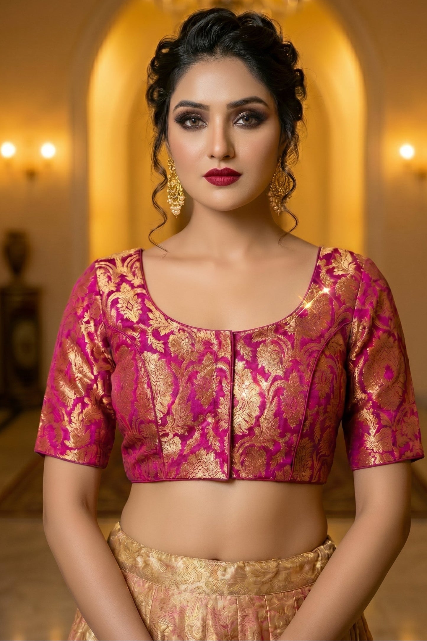 Dreamy Lens-Katan Silk Banarasi Blouse
