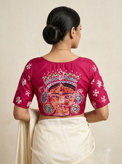Mahishasuramardini Batik Silk Blouse