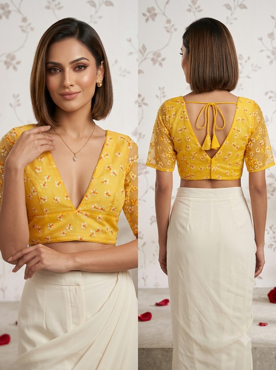 Shiuli Radiance – Designer Organza Blouse