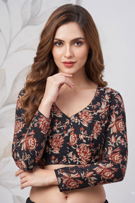 Wrapped In Dreams Ajrakh Cotton Blouse