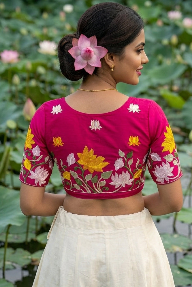 Lost in Lotus  -Designer Blouse