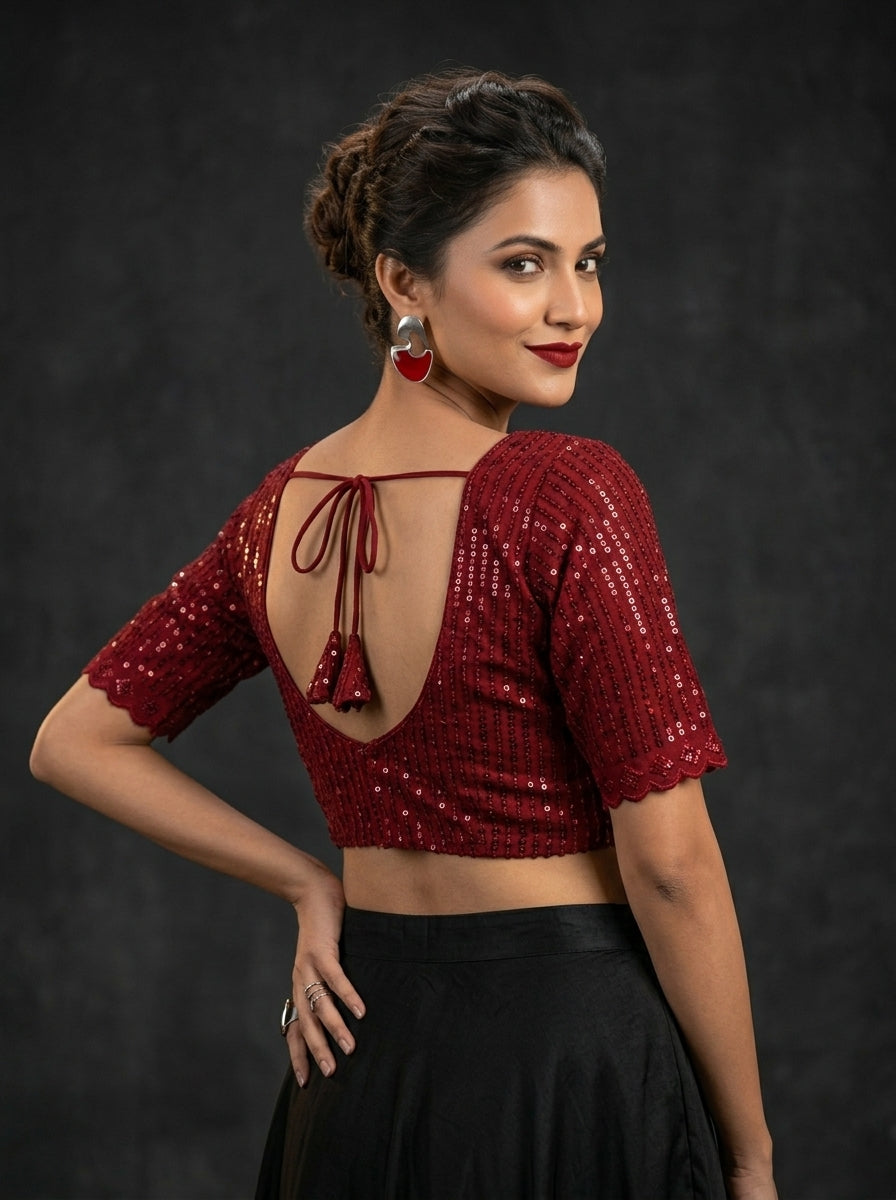 The Sequin Glitz-Designer Blouse