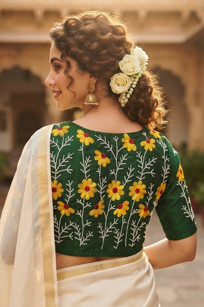 Daisy Enchant Vichitra Silk Blouse