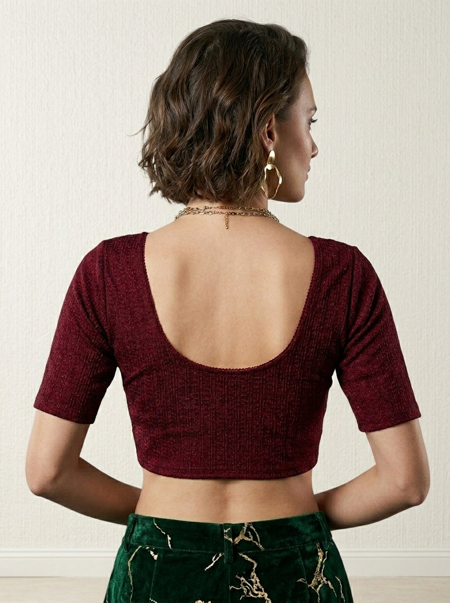 Smooth Fit-Stretchable Knitted Blouse