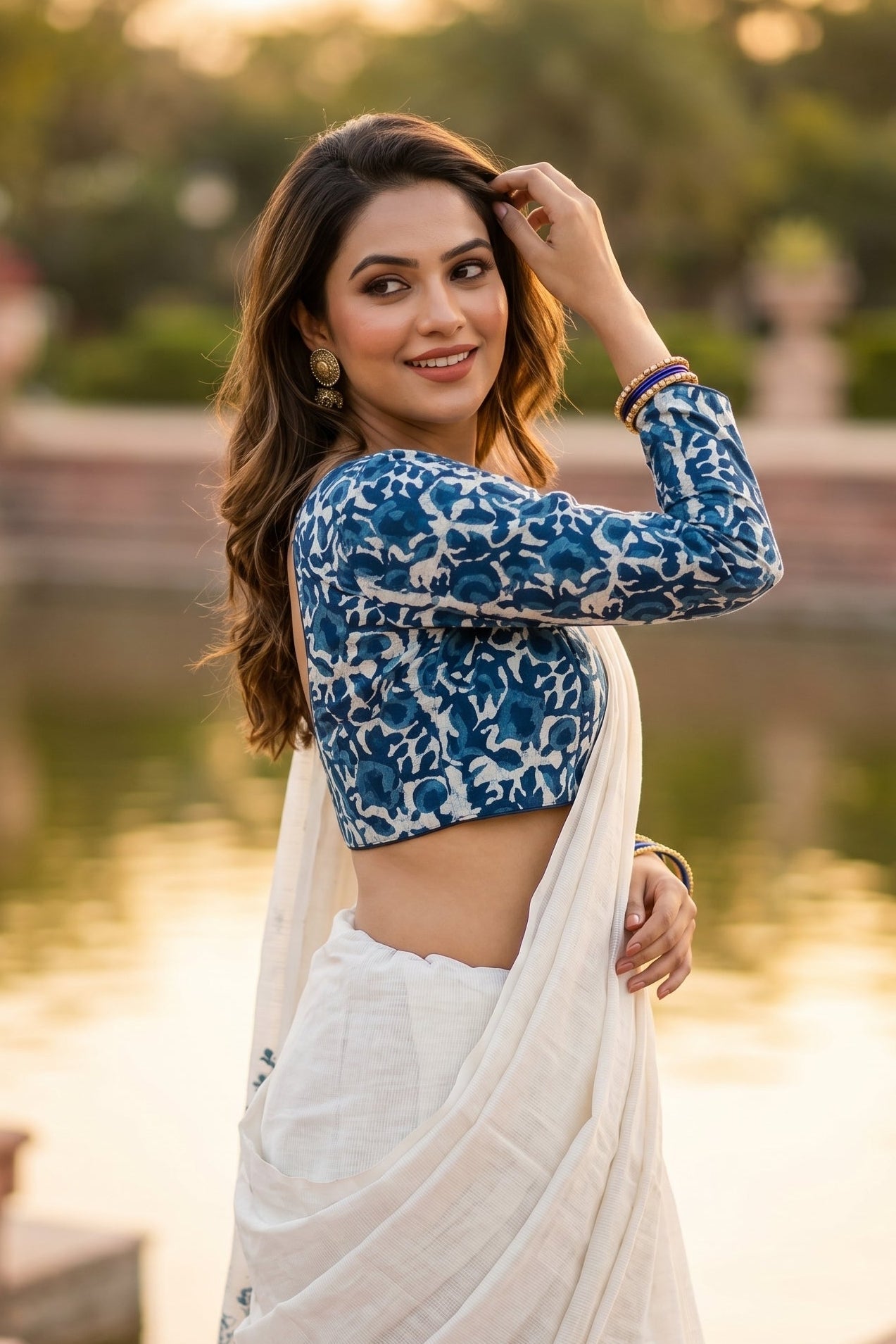 Printed Charm-Simple And Fancy Cotton Blouse