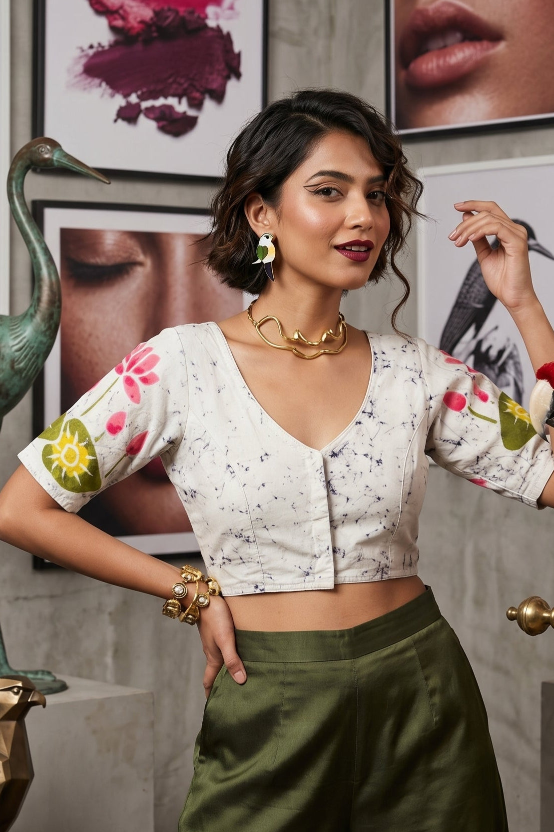 Lotus Batik -Designer Blouse