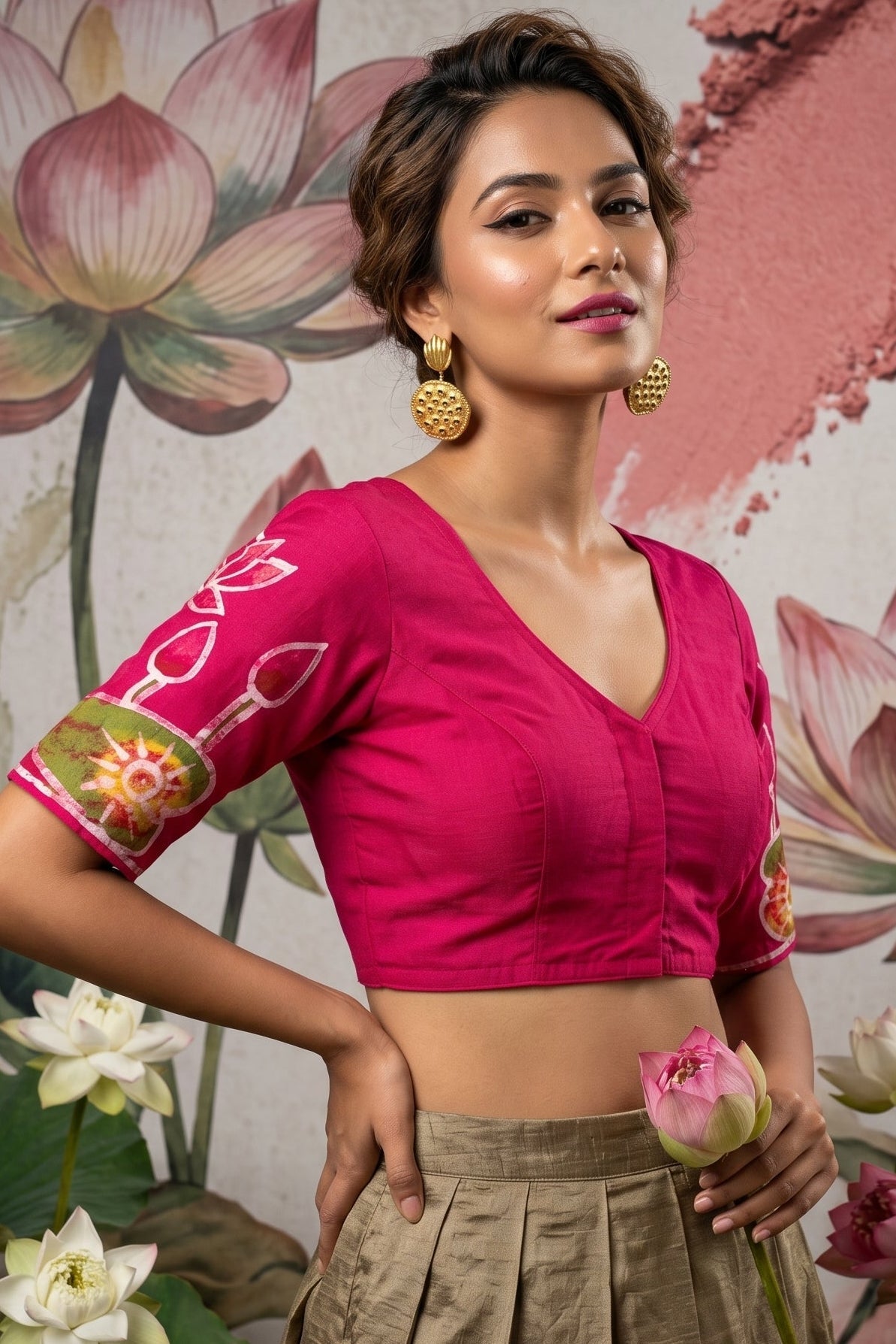 Lotus Batik -Designer Blouse