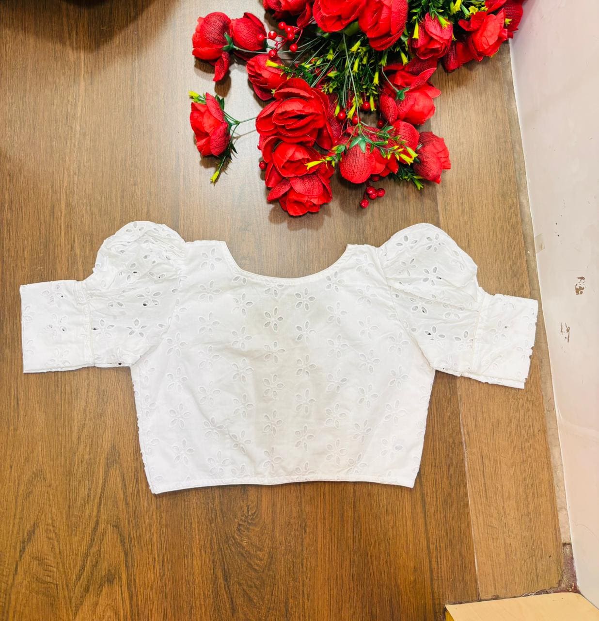 Puff of Plumeria Hakoba Designer Blouse