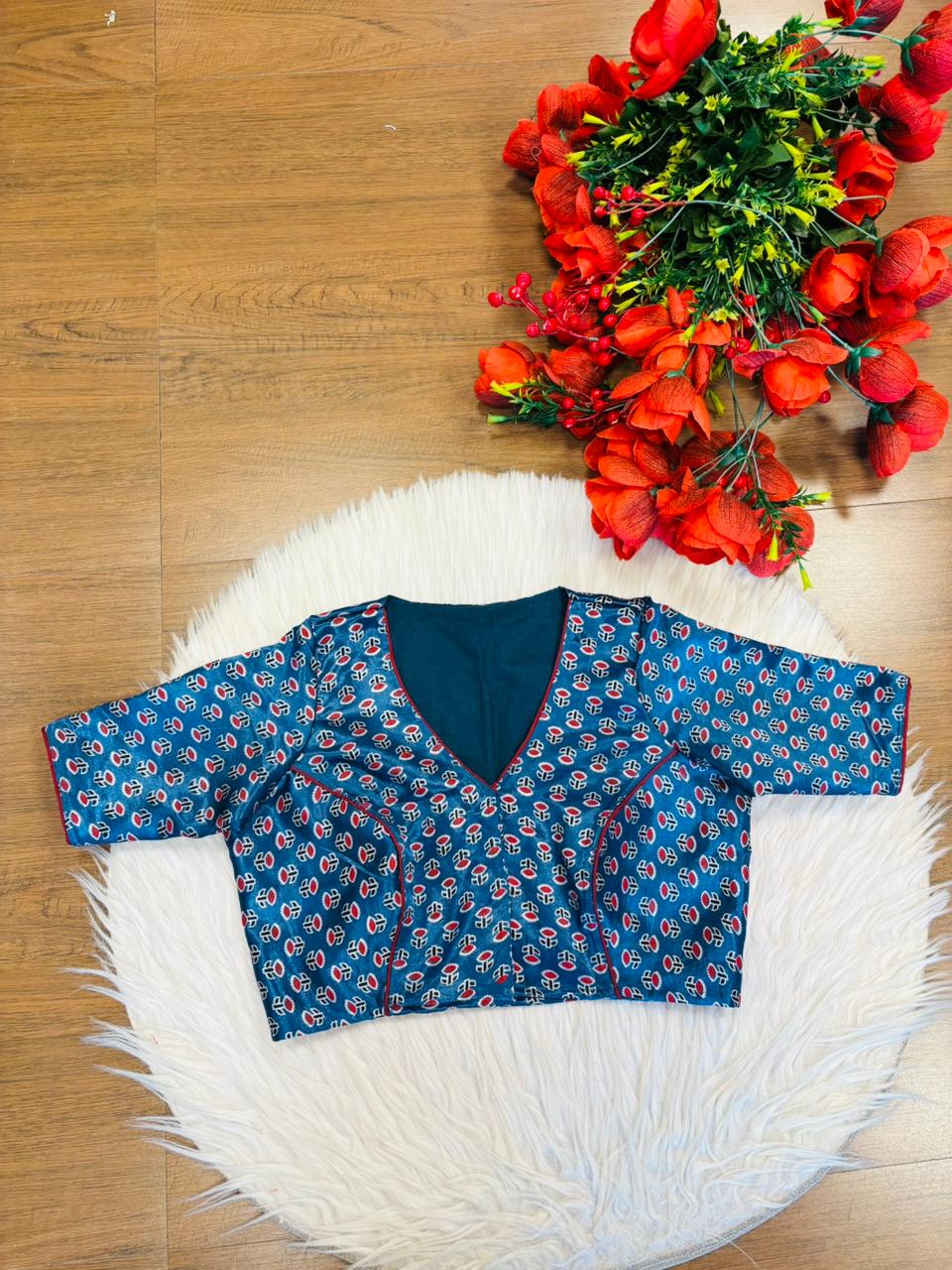 Ethnic Game-Modal Silk Blouse