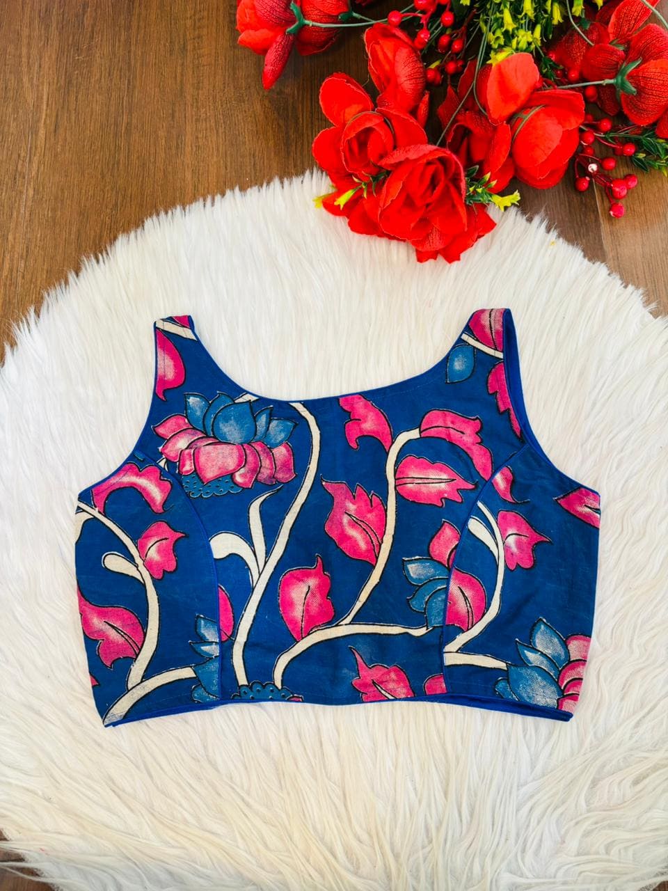 Fleur Essence kalamkari-Designer Blouse