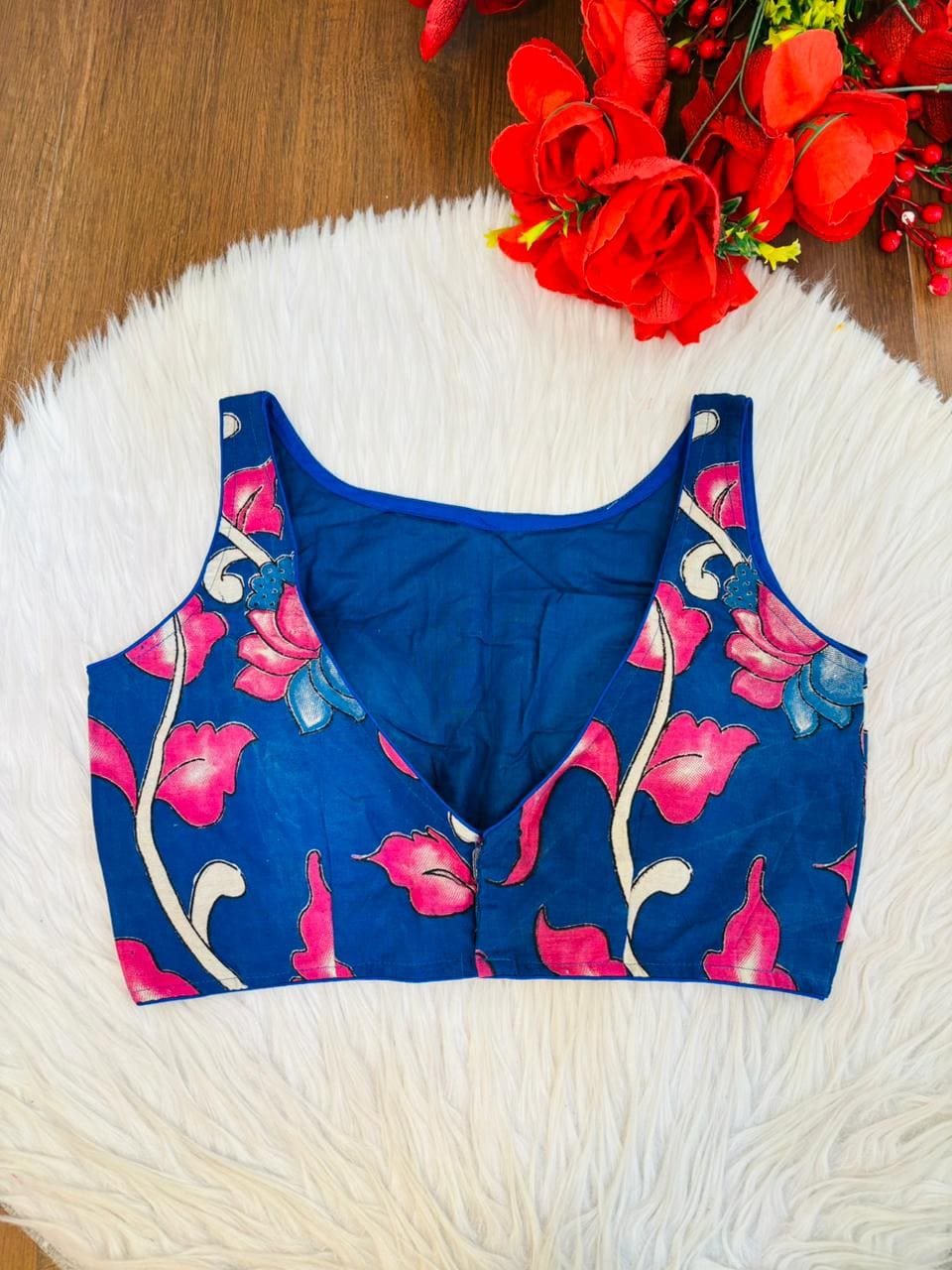 Fleur Essence kalamkari-Designer Blouse