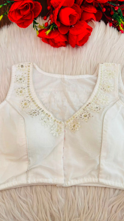 Scarlet Daisy Designer Organza  Blouse