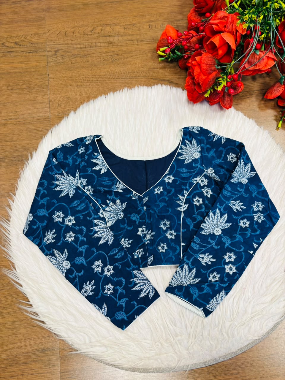 Wrapped In Dreams Ajrakh Cotton Blouse