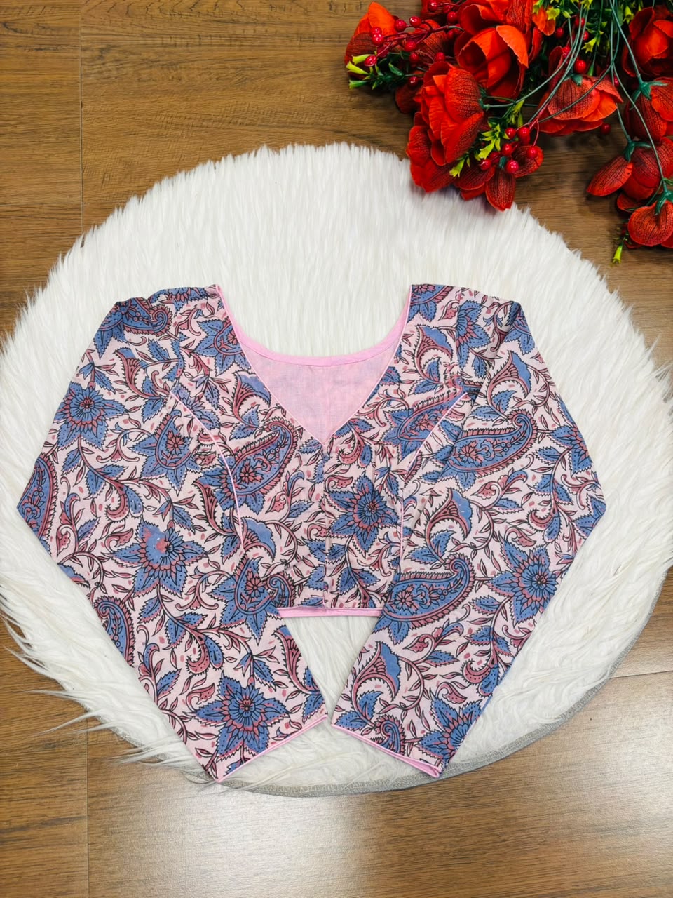 Wrapped In Dreams Ajrakh Cotton Blouse