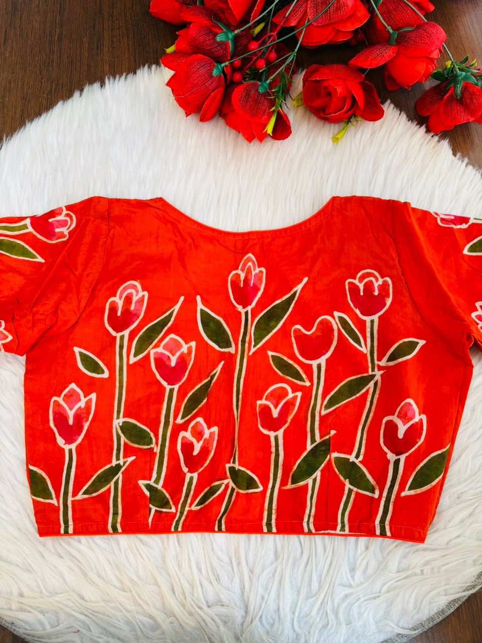 Tulip Charm Batik Blouse