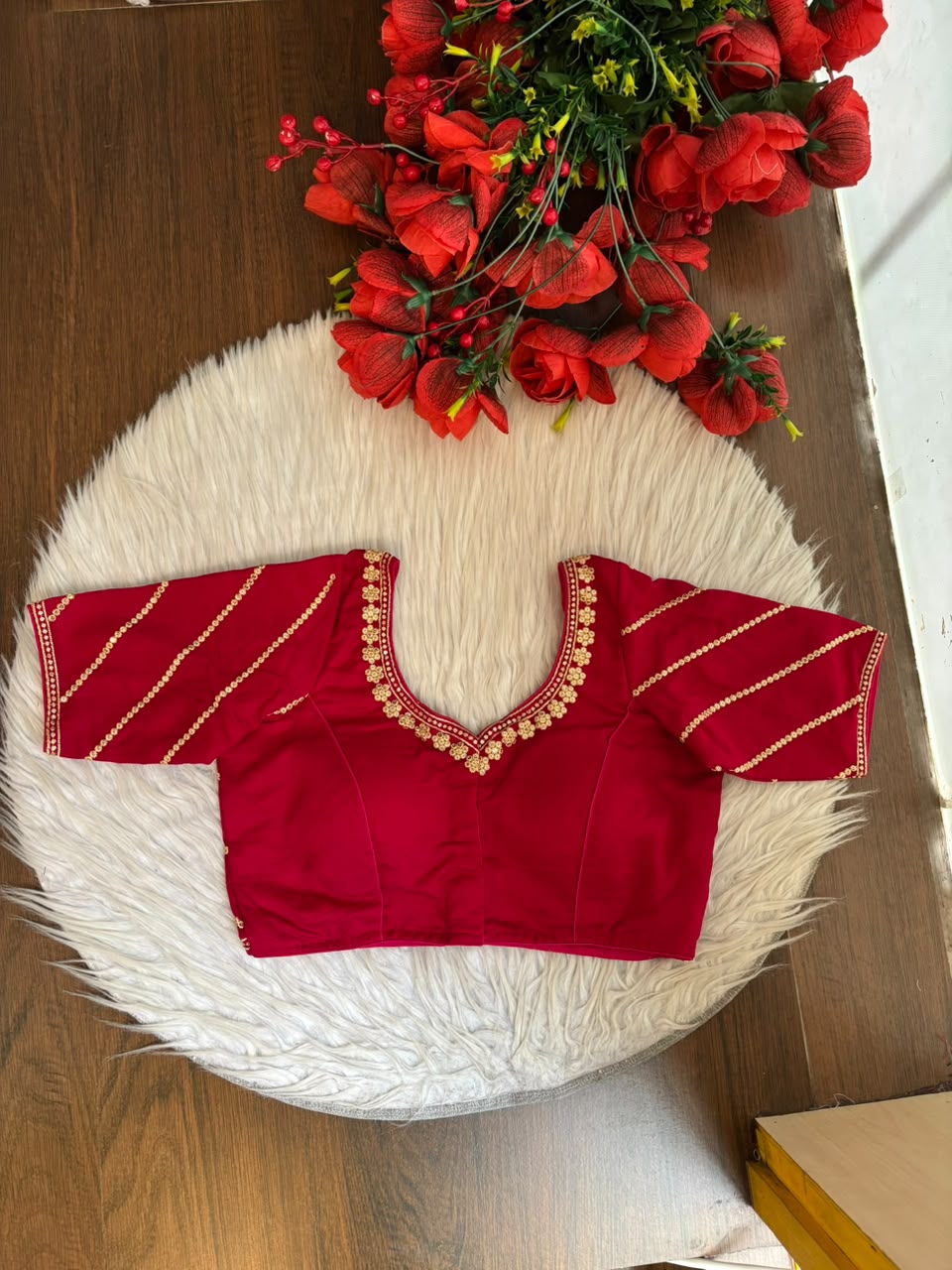 Elegance Becomes Art Vichitra Silk Blouse