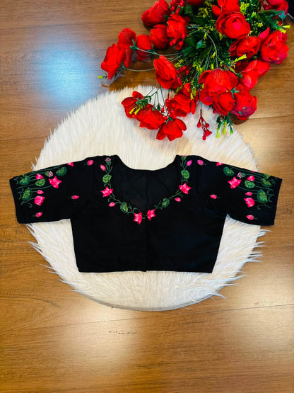 Lotus Majesty Vichitra Silk Blouse