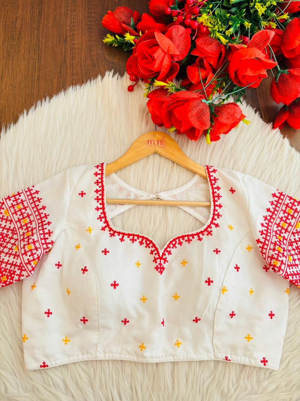 Petal Thread  Embroidery Blouse